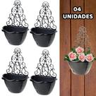 Kit Vaso De Plantas Modelo Arandela 2,5 Litros Preto de Parede Kit Vaso De Plantas Modelo Arandela 2,5 Litros Preto de Parede