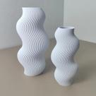 kit Vaso Decorativo Estilo Ondulado - Charme Contemporâneo para Ambientes Modernos kit Vaso Decorativo Estilo Ondulado - Charme Contemporâneo para Ambientes Modernos