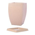 Kit Vaso e Prato Quadrado Apolo Bege 54 Terrano Kit Vaso e Prato Quadrado Apolo Bege 54 Terrano
