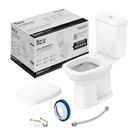 Kit Vaso Sanitário Celite Square + Caixa Acoplada + Acessórios de Fixação Branco
