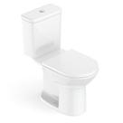 Kit Vaso Sanitário com Caixa Acoplada e Assento Queda Amortecida Round Roca Branco/Brilhante Kit Vaso Sanitário com Caixa Acoplada e Assento Queda Amortecida Round Roca Branco/Brilhante