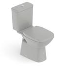Kit Vaso Sanitário com Caixa Acoplada e Assento Soft Close Debba Classic Roca Cinza/Stone Fosco