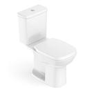Kit Vaso Sanitário com Caixa Acoplada e Assento Soft Close Debba Square Roca Branco/Brilhante Kit Vaso Sanitário com Caixa Acoplada e Assento Soft Close Debba Square Roca Branco/Brilhante