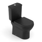 Kit Vaso Sanitário com Caixa Acoplada e Assento Soft Close Nexo Roca Preto/Matte Black