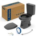 Kit Vaso Sanitário com Caixa Acoplada Preto Duplo Acionamento 3/6l Thema Incepa