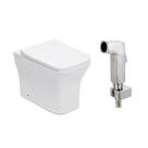 Kit Vaso Sanitário Convencional Turmalina Branco e Ducha Manual Jacuí Pingoo.casa - Branco e Prata Kit Vaso Sanitário Convencional Turmalina Branco e Ducha Manual Jacuí Pingoo.casa - Branco e Prata