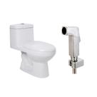 Kit Vaso Sanitário Monobloco Taquaras e Ducha Manual Jacuí Pingoo.Casa - Branco e Prata