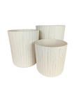 Kit Vaso Tronco 3 Peças - Marfim