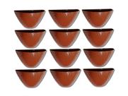 Kit Vasos Plantas Enfeite 12 Peças Rattan Vaso Meia Lua