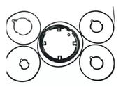 Kit Vedação Borracha Fogão Cooktop Fischer 5b C/tripla Chama