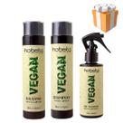 Kit Vegano Hobety Shampoo 300ml+Balsamo 300ml+Pré-Shampoo 150ml