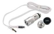 Kit Veicular OEX KV100 com Carregador Lightning e Suporte para Celular Prata, Compatível com iPhone, Prático e Ideal para Uso no Carro