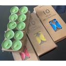 Kit Vela Flutuante Decorativa 10 velas Azul/Rosa/Amarela/ Verde