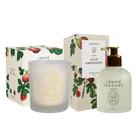 Kit Vela Perfumada 210g e Sabonete Líquido Lenvie Figo Ambarado Arabesc Frutal 200ml