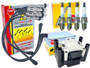 Kit Velas Cabos e Bobina de Ignição Gol G4 1.0 G5 Fox Polo Golf 1.0 1.6 Voyage NGK Kit Velas Cabos e Bobina de Ignição Gol G4 1.0 G5 Fox Polo Golf 1.0 1.6 Voyage NGK