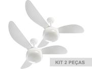 Kit Ventilador de Teto Ventisol Fenix Branco 3 Velocidades Premium - 220v - 02 Unidades