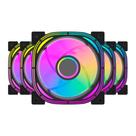 Kit Ventoinhas Aigo Darkflash Infinity 24 Pro, ARGB, 5x120mm, Preto, INF24PRO5IN1BK