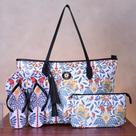 Kit Verão Feminino Completo Bolsa Praia + Chinelo + Necessaire Estilo Tropical