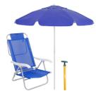 Kit verão Guarda-Sol Grande + Saca areia e Cadeira de praia Kit verão Guarda-Sol Grande + Saca areia e Cadeira de praia