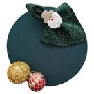 Kit Verde Natal 12 Lugares Capa Sousplat Base Guardanapo PG