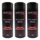 Kit Vertix: 3 Fibras Capilar Castanho Claro Cód.2814 25g