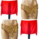 Kit Véu Chiffon e Cinto De Moedas Quadril Dança do Ventre/Cigana/Indiana - KIT70 Kit Véu Chiffon e Cinto De Moedas Quadril Dança do Ventre/Cigana/Indiana - KIT70