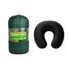 Kit Viagem Colchonete + Almofada de Pescoço Tamanho:CasalCor:Preto