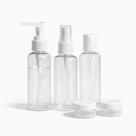 Kit Viagem Frascos Cosméticos 5pcs Borrifador Pump Creme Reutilizável