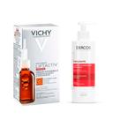 Kit Vichy Liftactiv Sérum Vitamina C 20ml + Shampoo Antiqueda Vichy Dercos Energizante 400ml