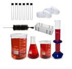 kit vidraria laboratorio escola 32 peças