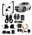 Kit Vidro Eletrico Antiesmagamento Strada 2 pt Trava Alarme
