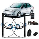 Kit Vidro Elétrico Fiesta Portas Dianteira 2002 + Kit Trava