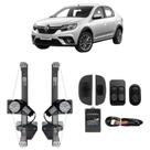 Kit vidro eletrico logan 13 sandero 14 4p diant - alt. c/sub do celta - ambar