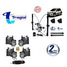 Kit Vidro Elétrico Novo Uno Way 4 Portas Dianteira Grafite + Kit Trava