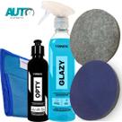 Kit Vidro Riscado Glazy e Opty Limpeza Proteção e Polimento Kit Vidro Riscado Glazy e Opty Limpeza Proteção e Polimento