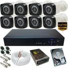 Kit Vigilância 8 Cameras Full Hd 1080p 2.0 Mp + Dvr 8ch - Protec