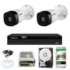 Kit Vigilância Comercial Residencial 2 Cameras Segurança Intelbras Externas Monitora Via App