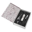 Kit Vinho 5 Peças Wine Mundial com Saca Rolha Bomba Aerador e 2 Rolhas em Silicone