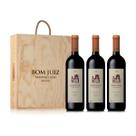 Kit vinho carmim bom juiz caixa tinto seco 750ml