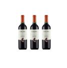 Kit Vinho Chilano Carménère Tinto Meio Seco Chileno 750ml 3u