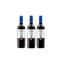 Kit Vinho Chilano Merlot Tinto Seco Chileno 750ml 3 unidades