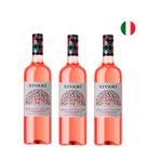 Kit Vinho Frisante Italiano Rivani Frizzante Rosato - 3 garrafas