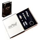 Kit Vinho Luxo Abridor Saca Rolhas Tampa Dosador Livro Canivete Corta