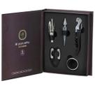 Kit Vinho Presente 5 Peças Aço Inox Abridor Garrafa Manual Kit Vinho Presente 5 Peças Aço Inox Abridor Garrafa Manual