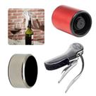 Kit Vinho Saca-Rolhas Tampa à Vácuo e Anel Corta Gotas Prana