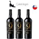 Kit Vinhos Chilenos Gato Negro 9 Lives Cabernet Sauvignon - 3 garrafas