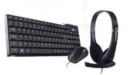 Kit Vinik 8 - Teclado E Mouse Com Fio E Headset Hoopson F046