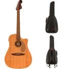 Kit Violão Fender California Redondo Player Natural + Capa Gig Bag FA610