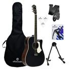 Kit Violão Tagima Andes Black Satin Capa/Suporte/Acessórios