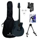 Kit Violão Tagima Rio Negro MSilver Capa/Suporte/Acessórios